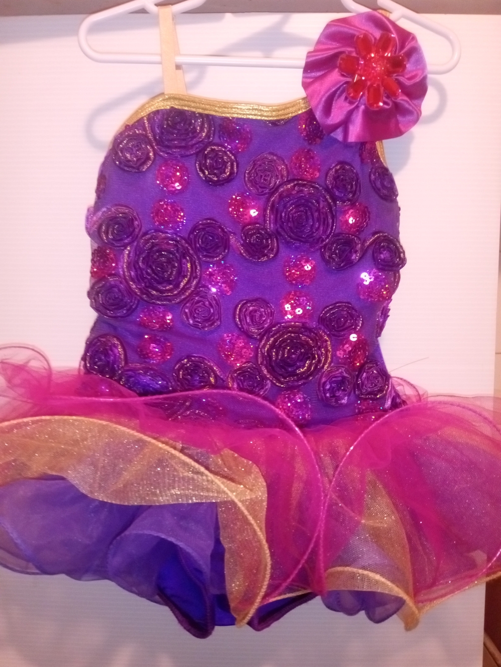 Dance/Ballet Girls Purple & Pink Sparkle Tutu Costume (for 5-6 years)